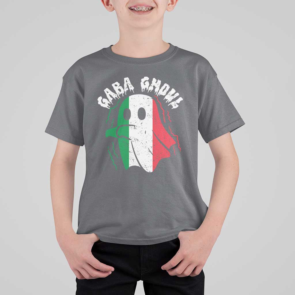 Gabagool Ghost Italian T Shirt For Kid Funny Halloween Costume Gaba Ghoul Pun - Wonder Print Shop