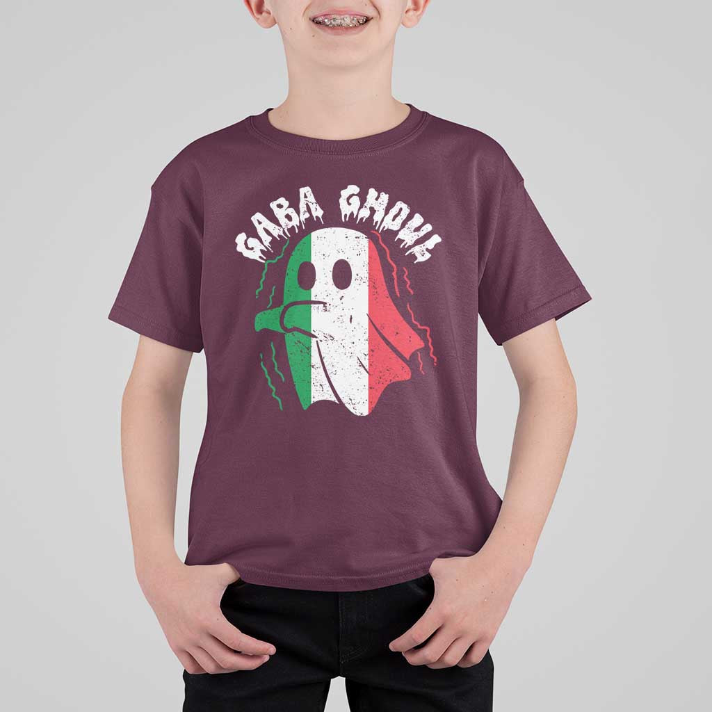 Gabagool Ghost Italian T Shirt For Kid Funny Halloween Costume Gaba Ghoul Pun - Wonder Print Shop