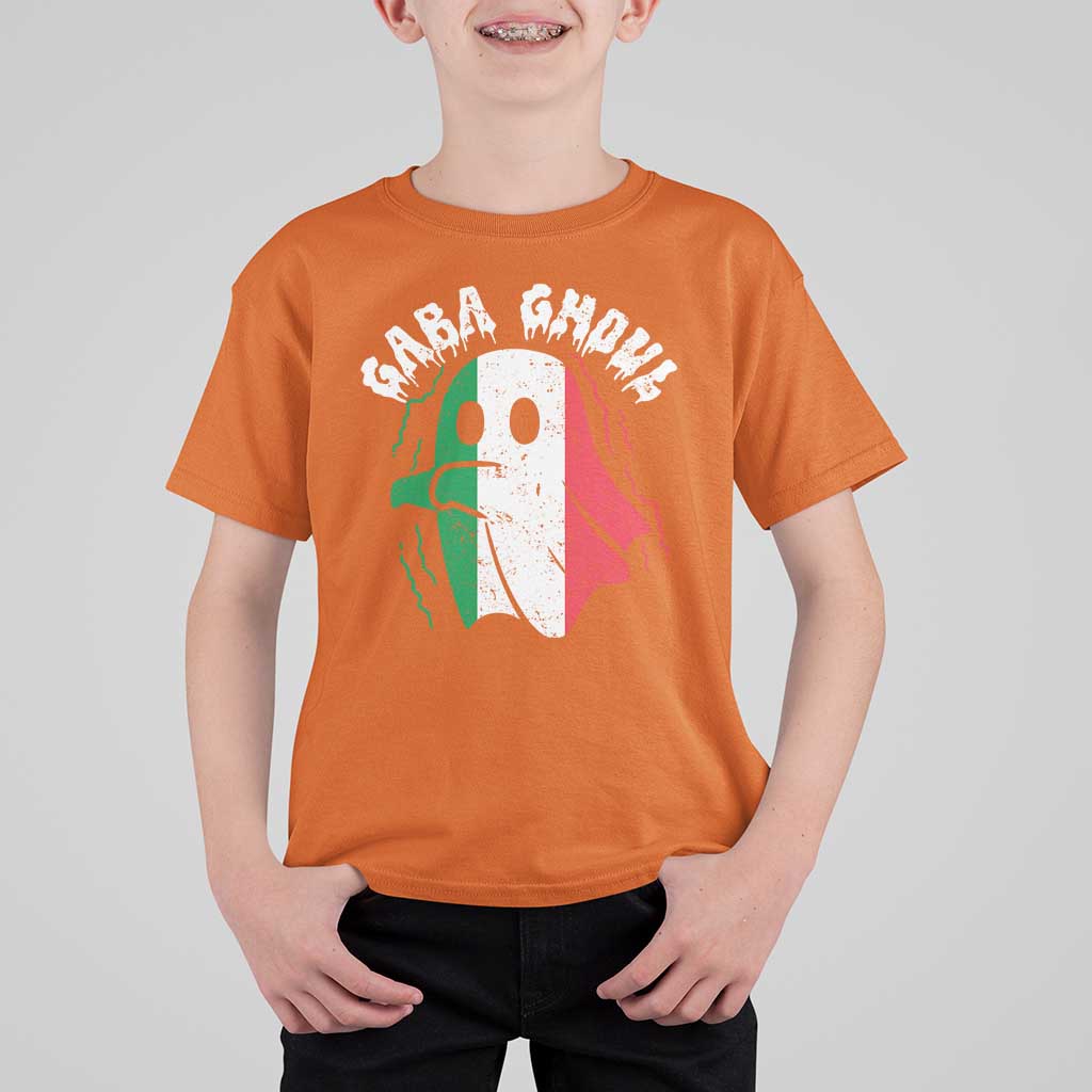 Gabagool Ghost Italian T Shirt For Kid Funny Halloween Costume Gaba Ghoul Pun - Wonder Print Shop
