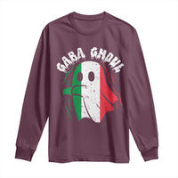 Gabagool Ghost Italian Long Sleeve Shirt Funny Halloween Costume Gaba Ghoul Pun - Wonder Print Shop