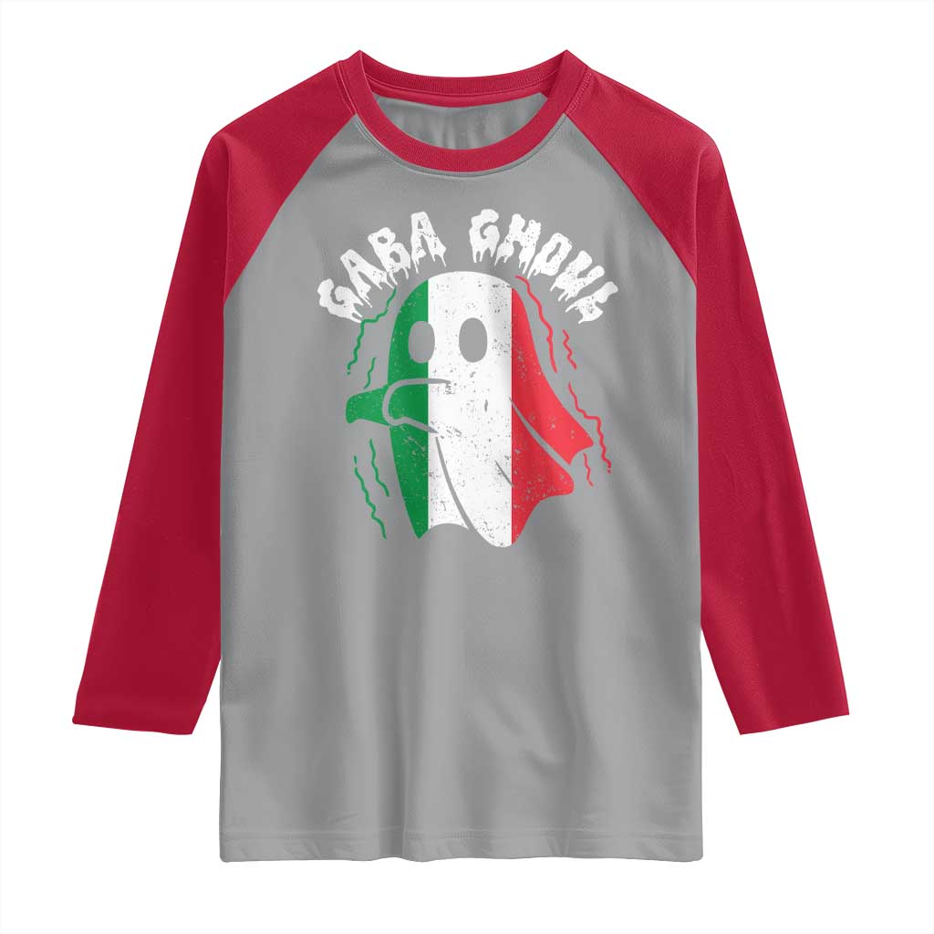 Gabagool Ghost Italian Raglan Shirt Funny Halloween Costume Gaba Ghoul Pun - Wonder Print Shop