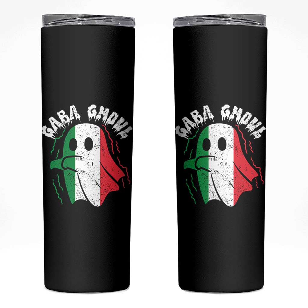 Gabagool Ghost Italian Skinny Tumbler Funny Halloween Costume Gaba Ghoul Pun - Wonder Print Shop