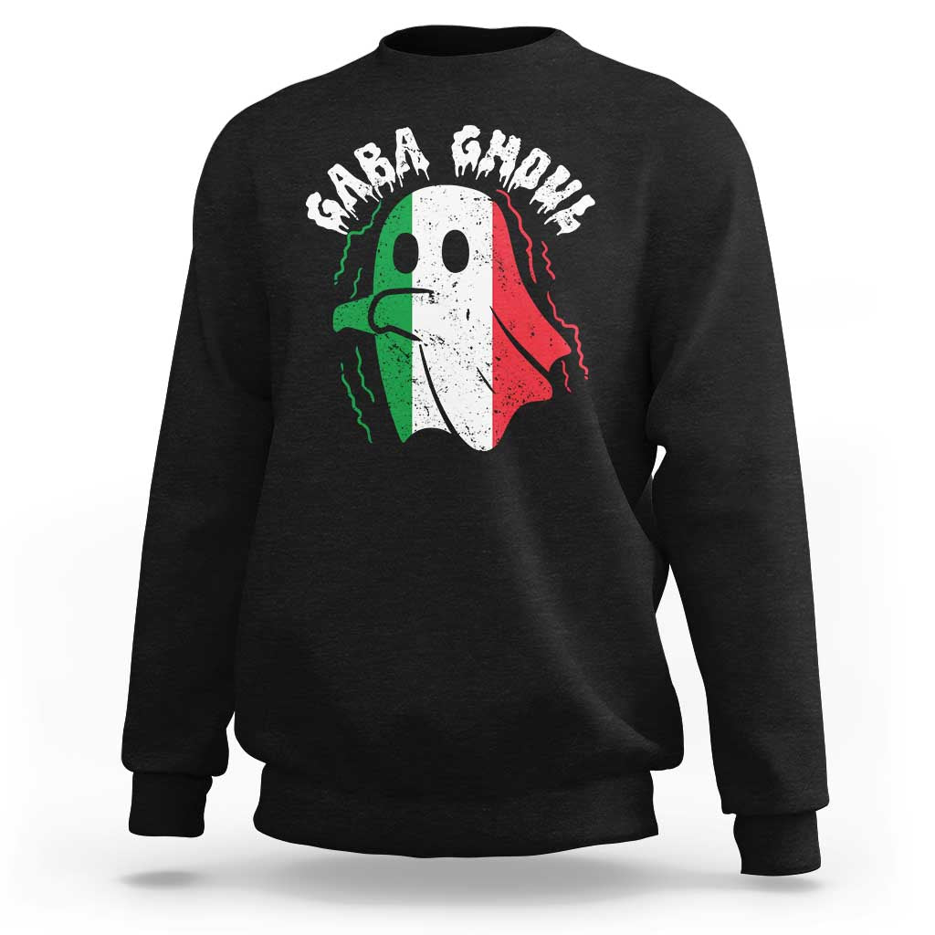 Gabagool Ghost Italian Sweatshirt Funny Halloween Costume Gaba Ghoul Pun - Wonder Print Shop