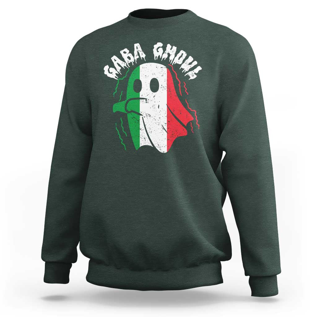 Gabagool Ghost Italian Sweatshirt Funny Halloween Costume Gaba Ghoul Pun - Wonder Print Shop