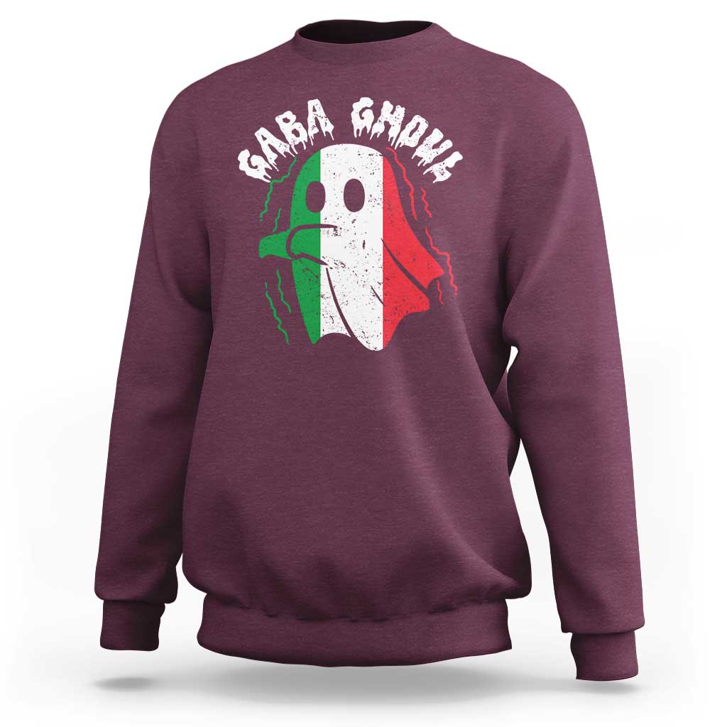 Gabagool Ghost Italian Sweatshirt Funny Halloween Costume Gaba Ghoul Pun - Wonder Print Shop