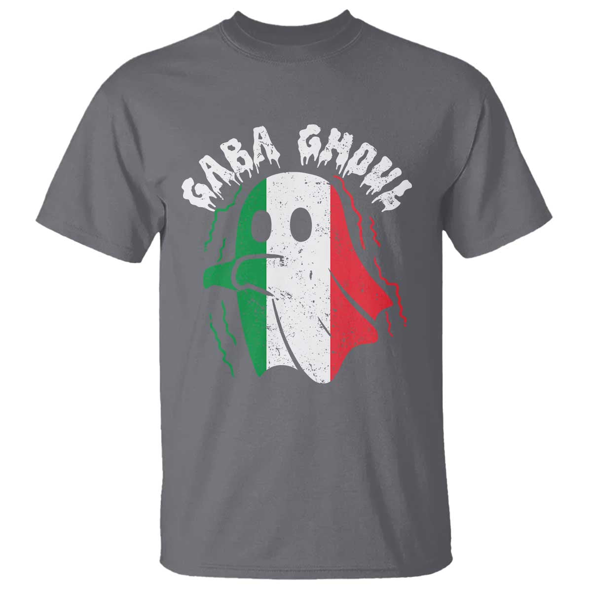 Gabagool Ghost Italian T Shirt Funny Halloween Costume Gaba Ghoul Pun - Wonder Print Shop