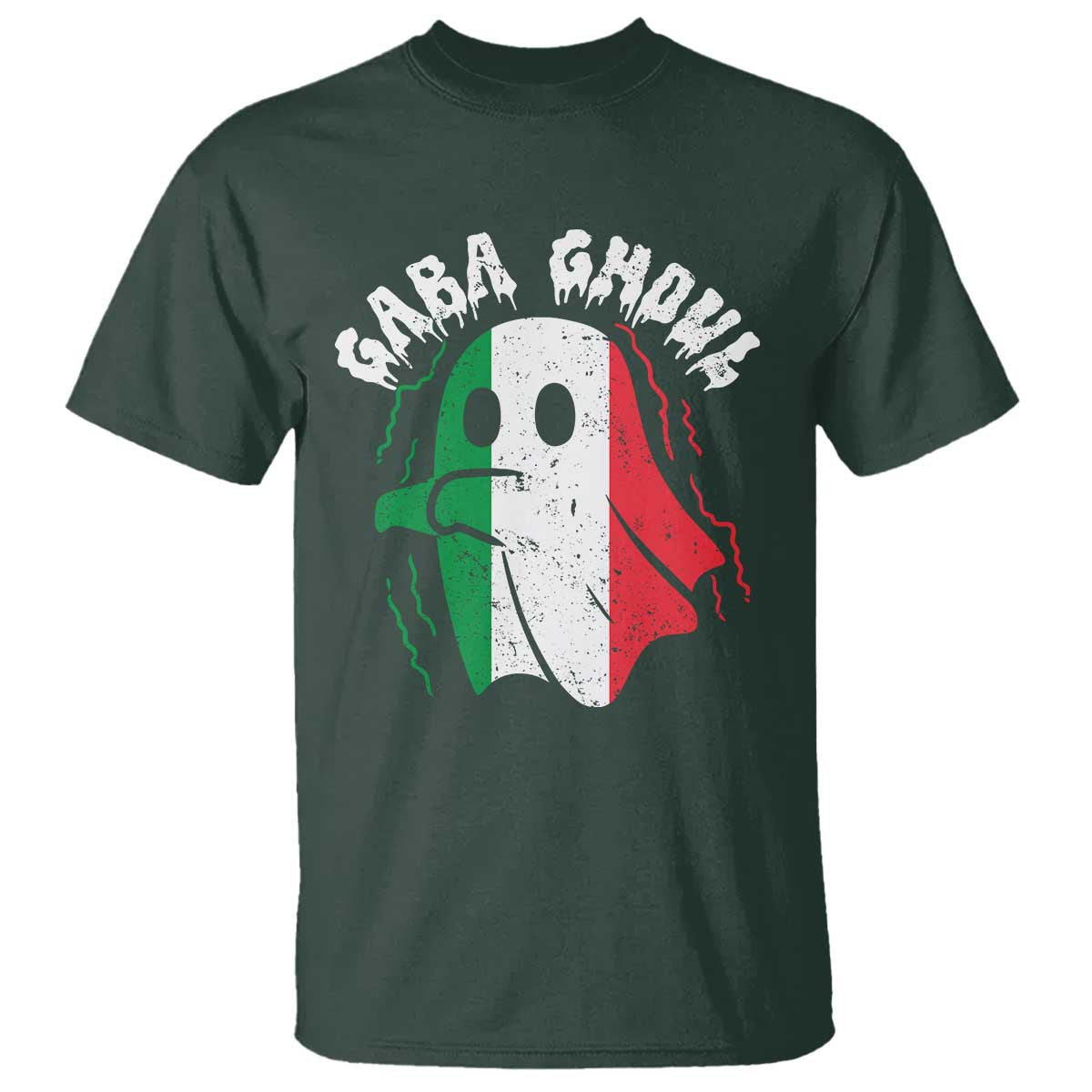 Gabagool Ghost Italian T Shirt Funny Halloween Costume Gaba Ghoul Pun - Wonder Print Shop