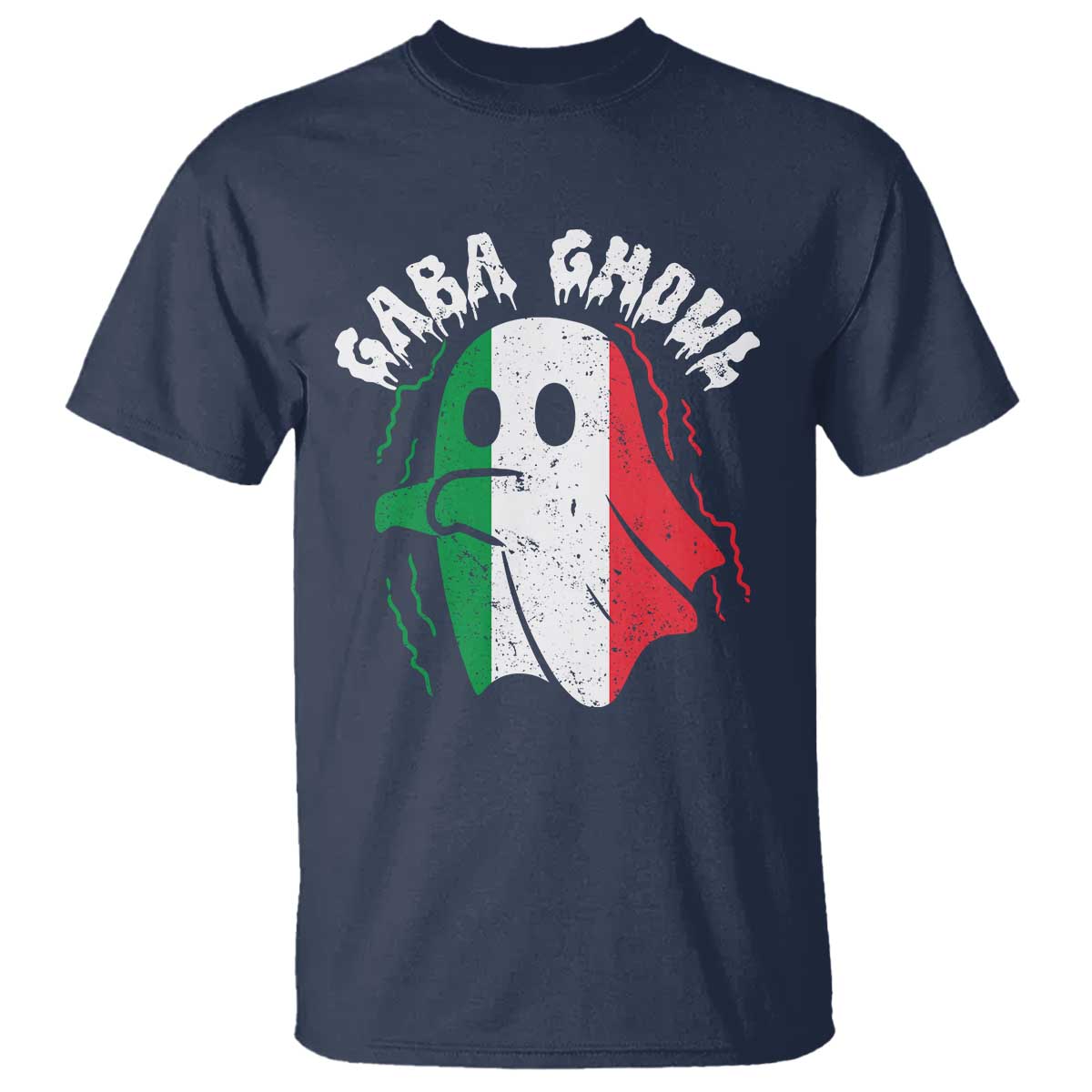 Gabagool Ghost Italian T Shirt Funny Halloween Costume Gaba Ghoul Pun - Wonder Print Shop