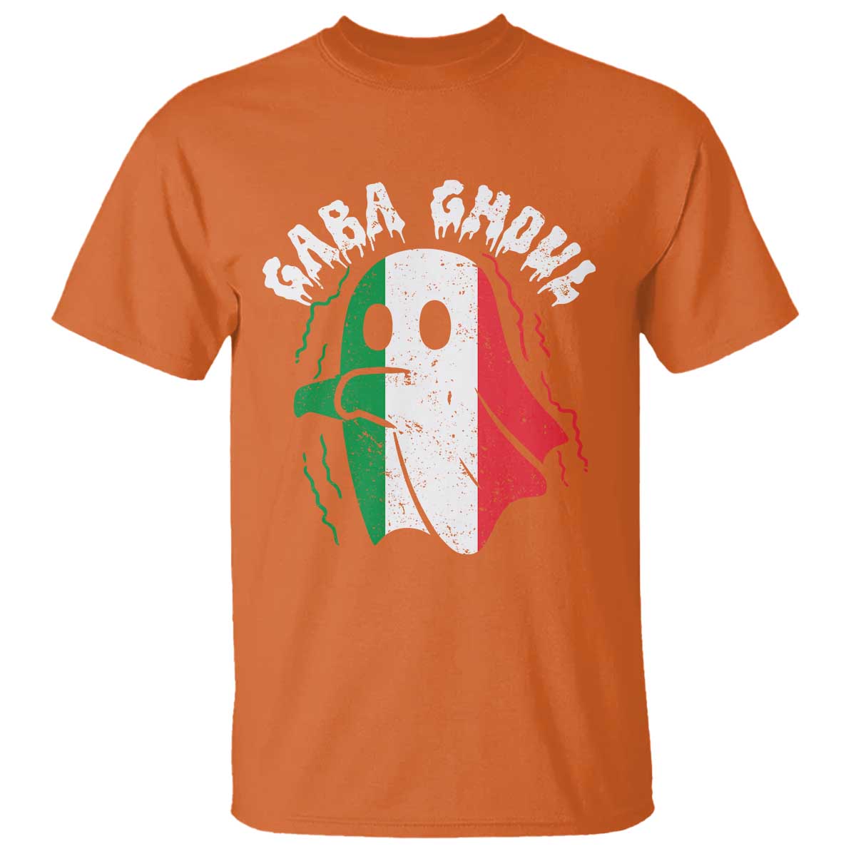 Gabagool Ghost Italian T Shirt Funny Halloween Costume Gaba Ghoul Pun - Wonder Print Shop