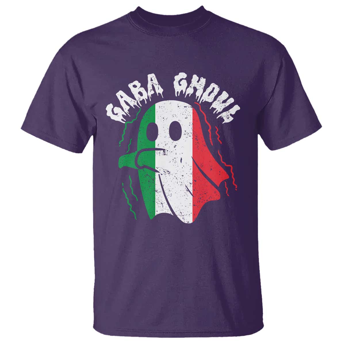 Gabagool Ghost Italian T Shirt Funny Halloween Costume Gaba Ghoul Pun - Wonder Print Shop