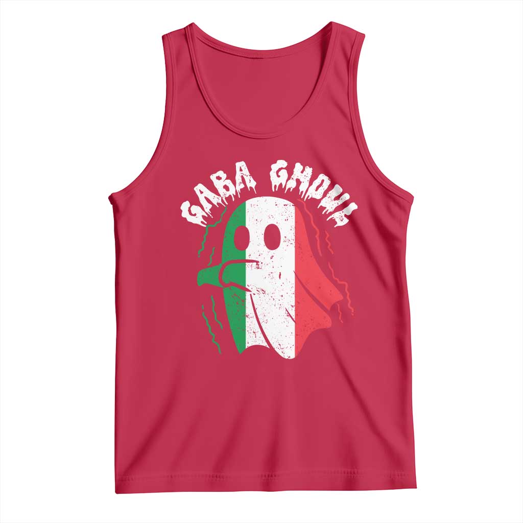 Gabagool Ghost Italian Tank Top Funny Halloween Costume Gaba Ghoul Pun - Wonder Print Shop