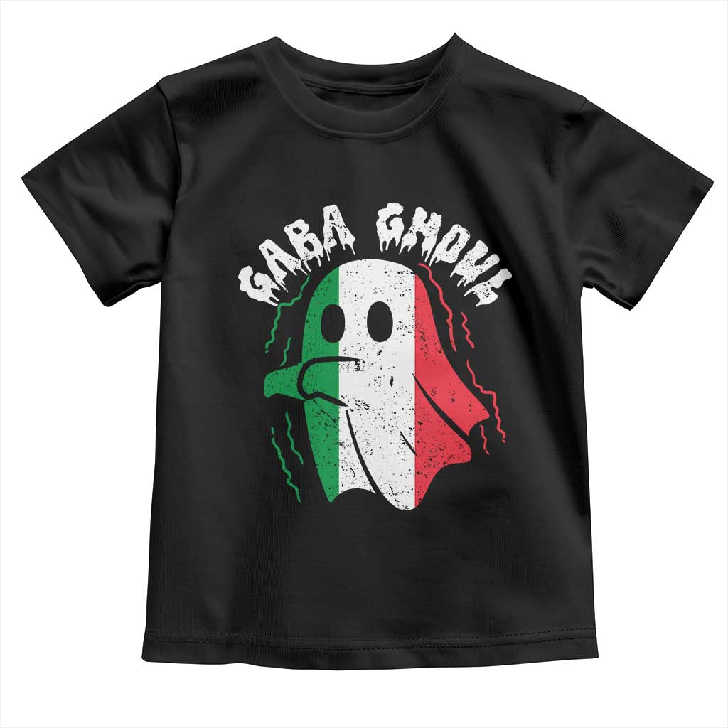 Gabagool Ghost Italian Toddler T Shirt Funny Halloween Costume Gaba Ghoul Pun - Wonder Print Shop