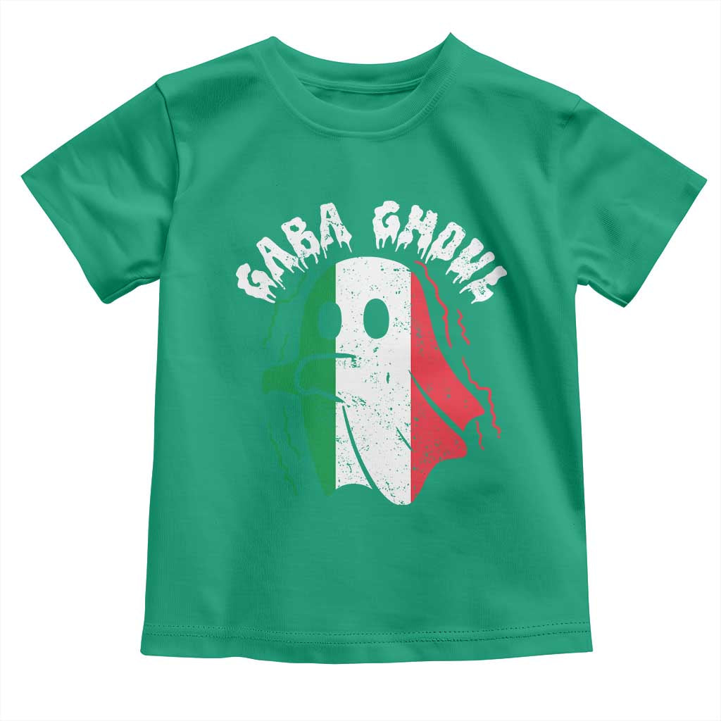 Gabagool Ghost Italian Toddler T Shirt Funny Halloween Costume Gaba Ghoul Pun - Wonder Print Shop