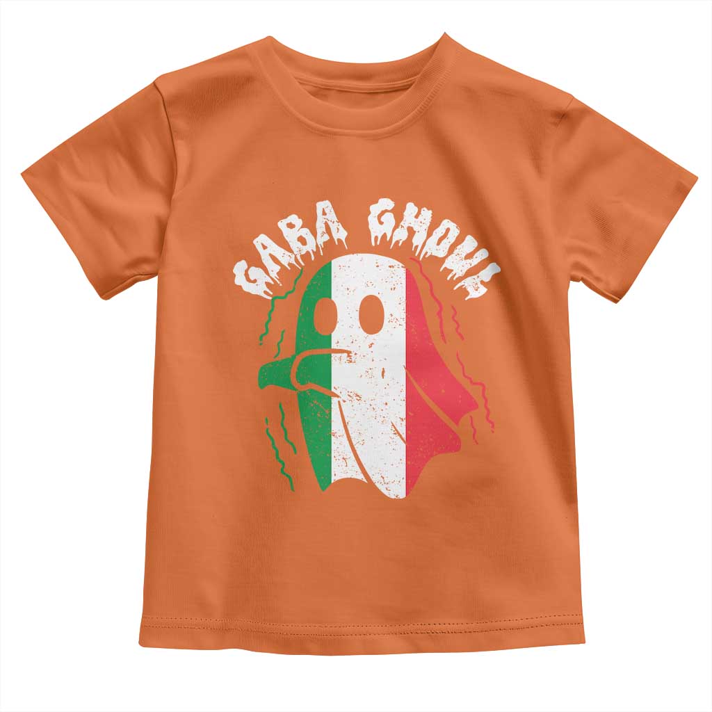 Gabagool Ghost Italian Toddler T Shirt Funny Halloween Costume Gaba Ghoul Pun - Wonder Print Shop