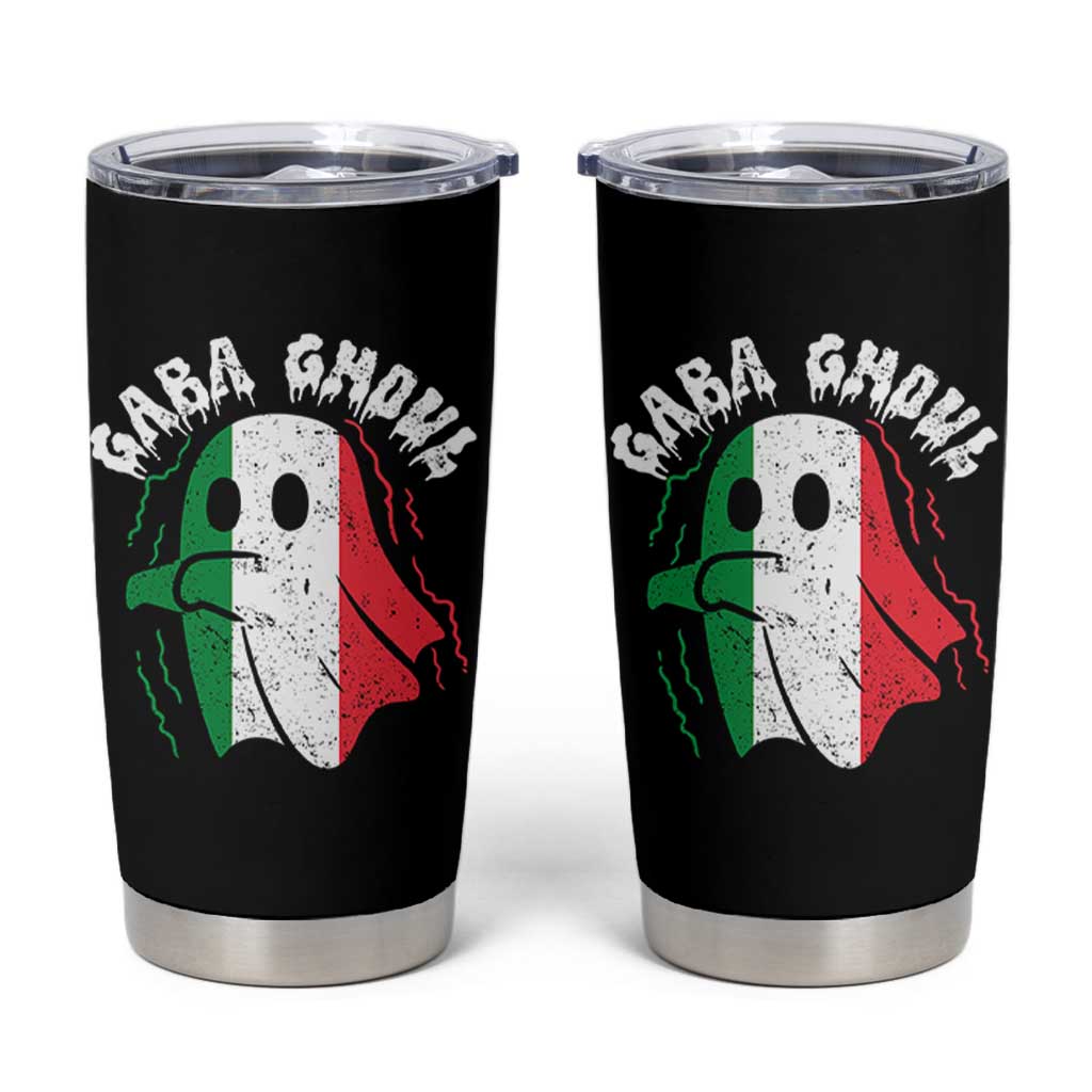 Gabagool Ghost Italian Tumbler Cup Funny Halloween Costume Gaba Ghoul Pun - Wonder Print Shop