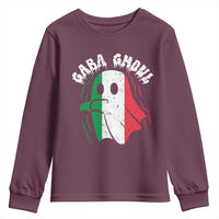 Gabagool Ghost Italian Youth Sweatshirt Funny Halloween Costume Gaba Ghoul Pun - Wonder Print Shop