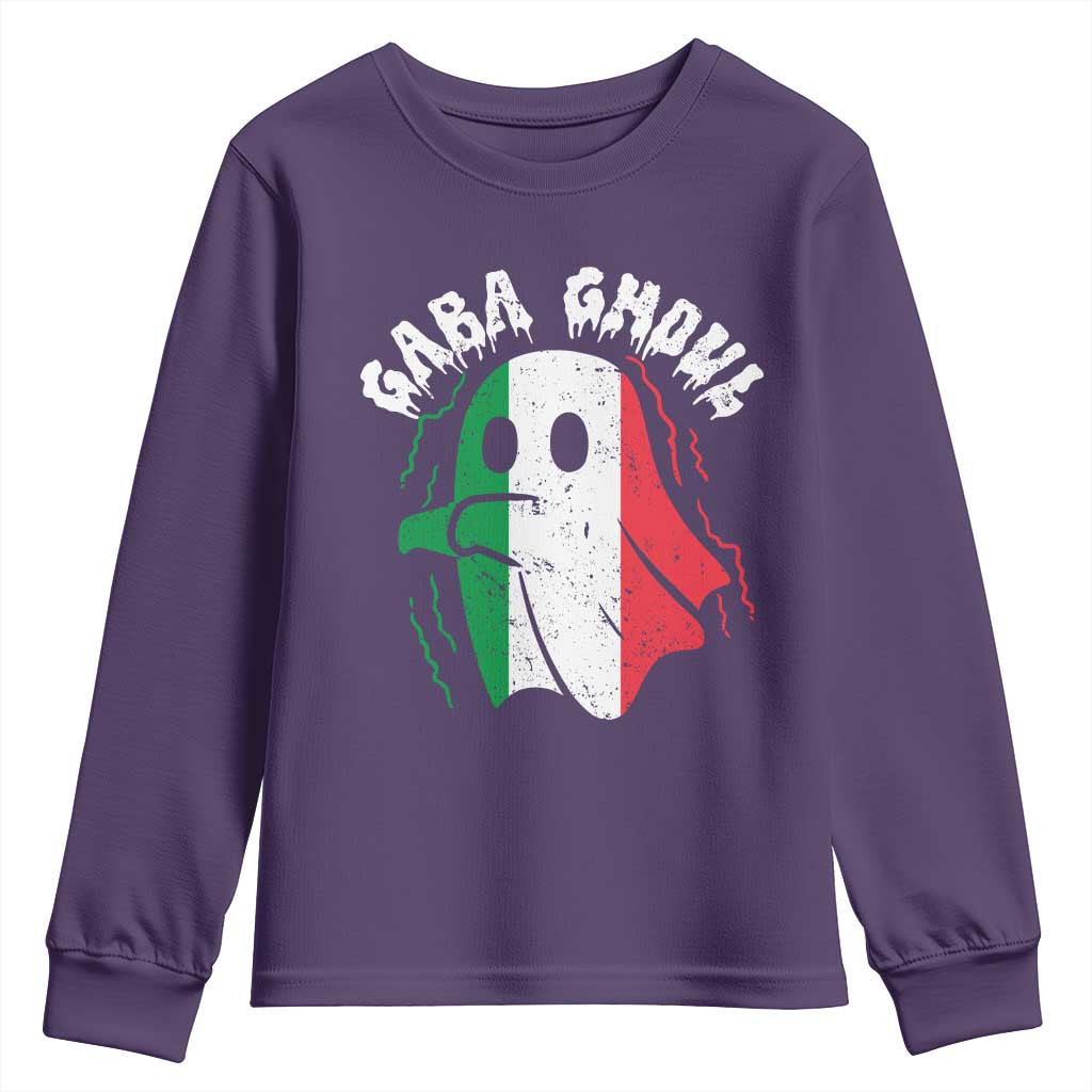 Gabagool Ghost Italian Youth Sweatshirt Funny Halloween Costume Gaba Ghoul Pun - Wonder Print Shop