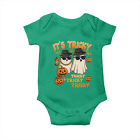Funny Ghost Baby Onesie It's Tricky Tricky Tricky 90s Nostalgia Halloween Costume - Wonder Print Shop