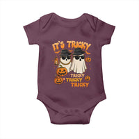 Funny Ghost Baby Onesie It's Tricky Tricky Tricky 90s Nostalgia Halloween Costume - Wonder Print Shop