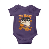 Funny Ghost Baby Onesie It's Tricky Tricky Tricky 90s Nostalgia Halloween Costume - Wonder Print Shop