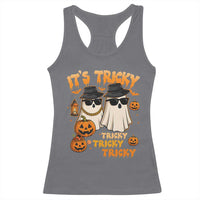Funny Ghost Racerback Tank Top It's Tricky Tricky Tricky 90s Nostalgia Halloween Costume - Wonder Print Shop