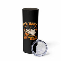Funny Ghost Skinny Tumbler It's Tricky Tricky Tricky 90s Nostalgia Halloween Costume - Wonder Print Shop