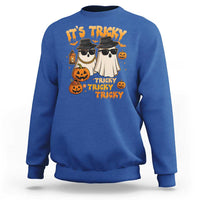 Funny Ghost Sweatshirt It's Tricky Tricky Tricky 90s Nostalgia Halloween Costume - Wonder Print Shop