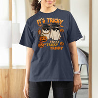 Funny Ghost T Shirt For Women It's Tricky Tricky Tricky 90s Nostalgia Halloween Costume - Wonder Print Shop