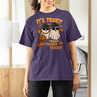Funny Ghost T Shirt For Women It's Tricky Tricky Tricky 90s Nostalgia Halloween Costume - Wonder Print Shop