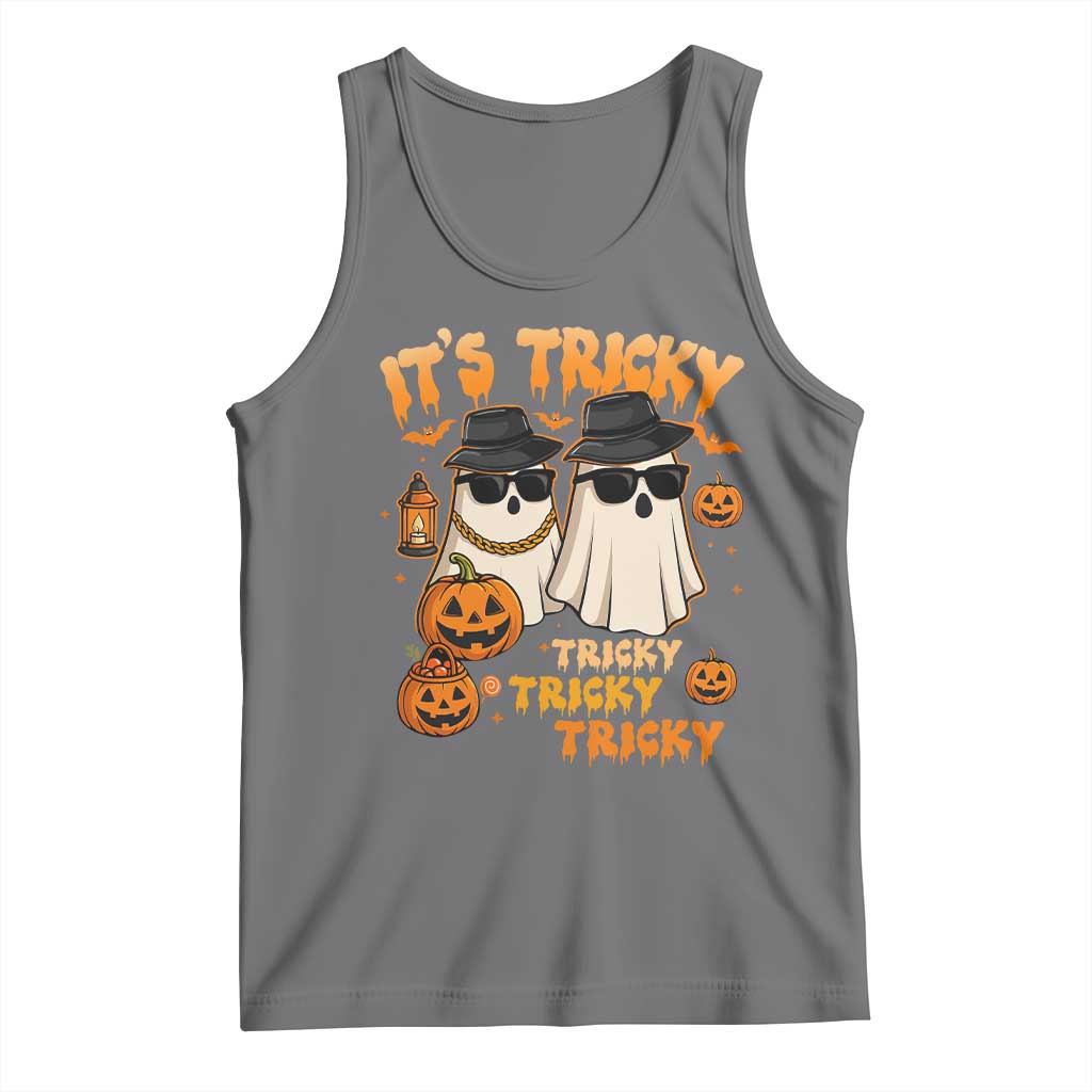 Funny Ghost Tank Top It's Tricky Tricky Tricky 90s Nostalgia Halloween Costume - Wonder Print Shop