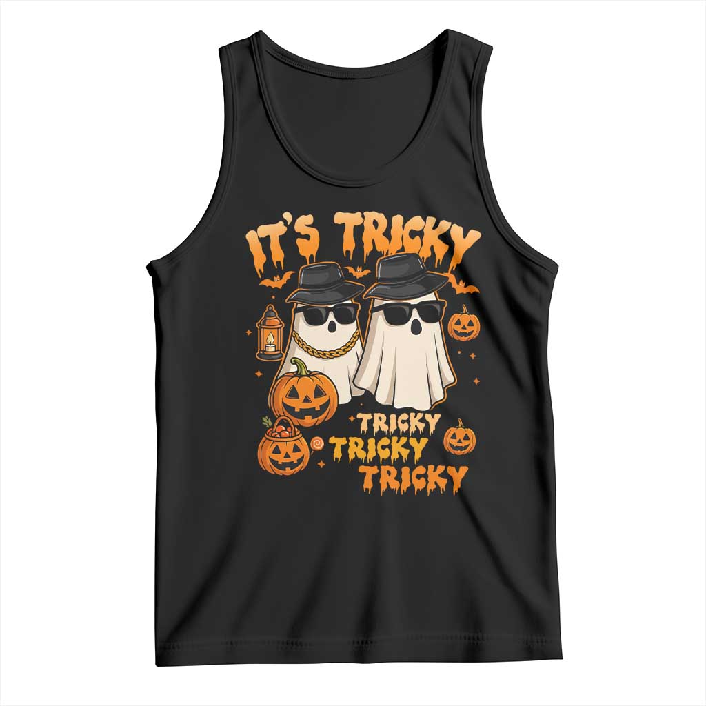 Funny Ghost Tank Top It's Tricky Tricky Tricky 90s Nostalgia Halloween Costume - Wonder Print Shop