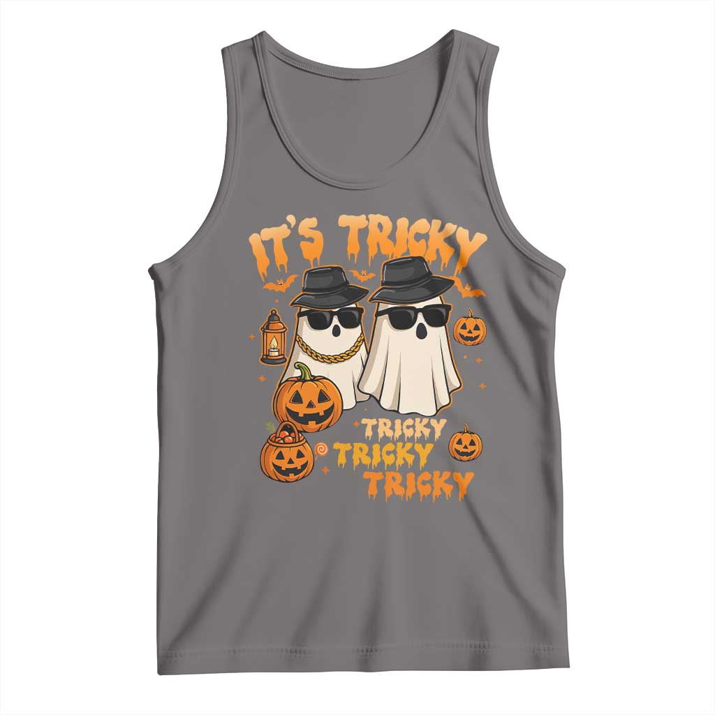 Funny Ghost Tank Top It's Tricky Tricky Tricky 90s Nostalgia Halloween Costume - Wonder Print Shop