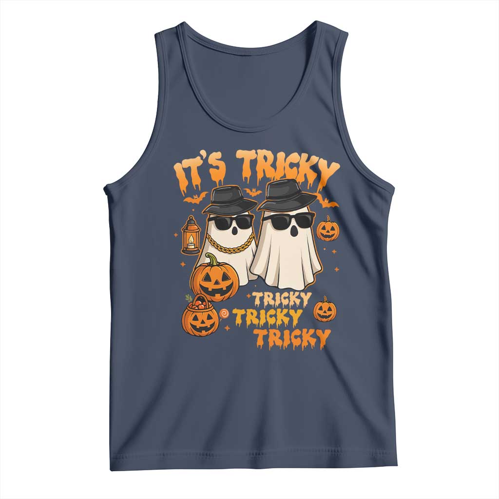 Funny Ghost Tank Top It's Tricky Tricky Tricky 90s Nostalgia Halloween Costume - Wonder Print Shop