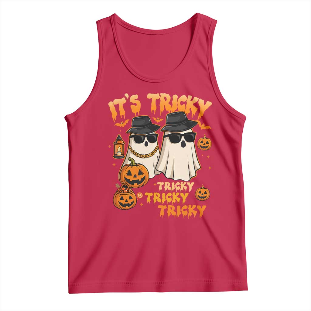 Funny Ghost Tank Top It's Tricky Tricky Tricky 90s Nostalgia Halloween Costume - Wonder Print Shop