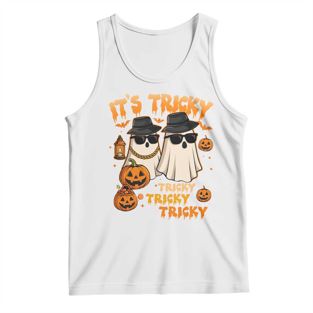Funny Ghost Tank Top It's Tricky Tricky Tricky 90s Nostalgia Halloween Costume - Wonder Print Shop