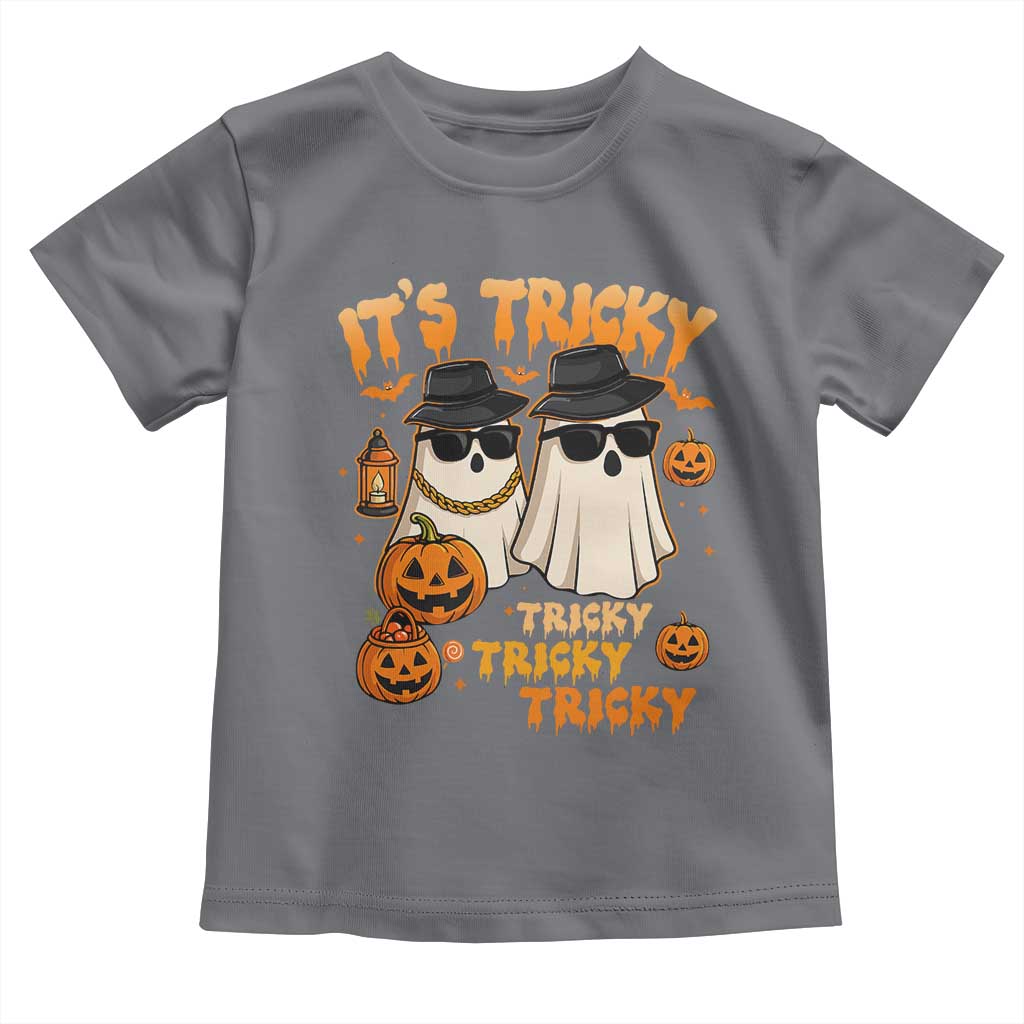 Funny Ghost Toddler T Shirt It's Tricky Tricky Tricky 90s Nostalgia Halloween Costume - Wonder Print Shop