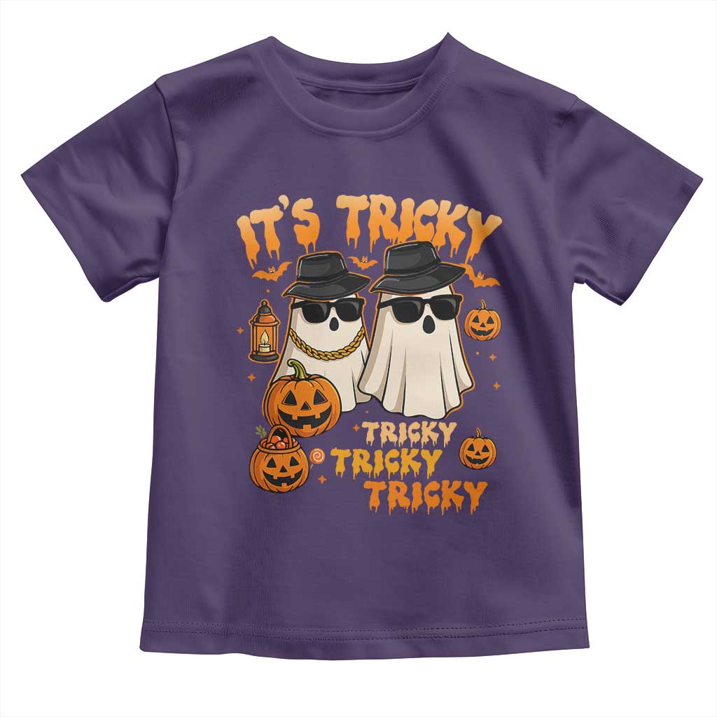 Funny Ghost Toddler T Shirt It's Tricky Tricky Tricky 90s Nostalgia Halloween Costume - Wonder Print Shop