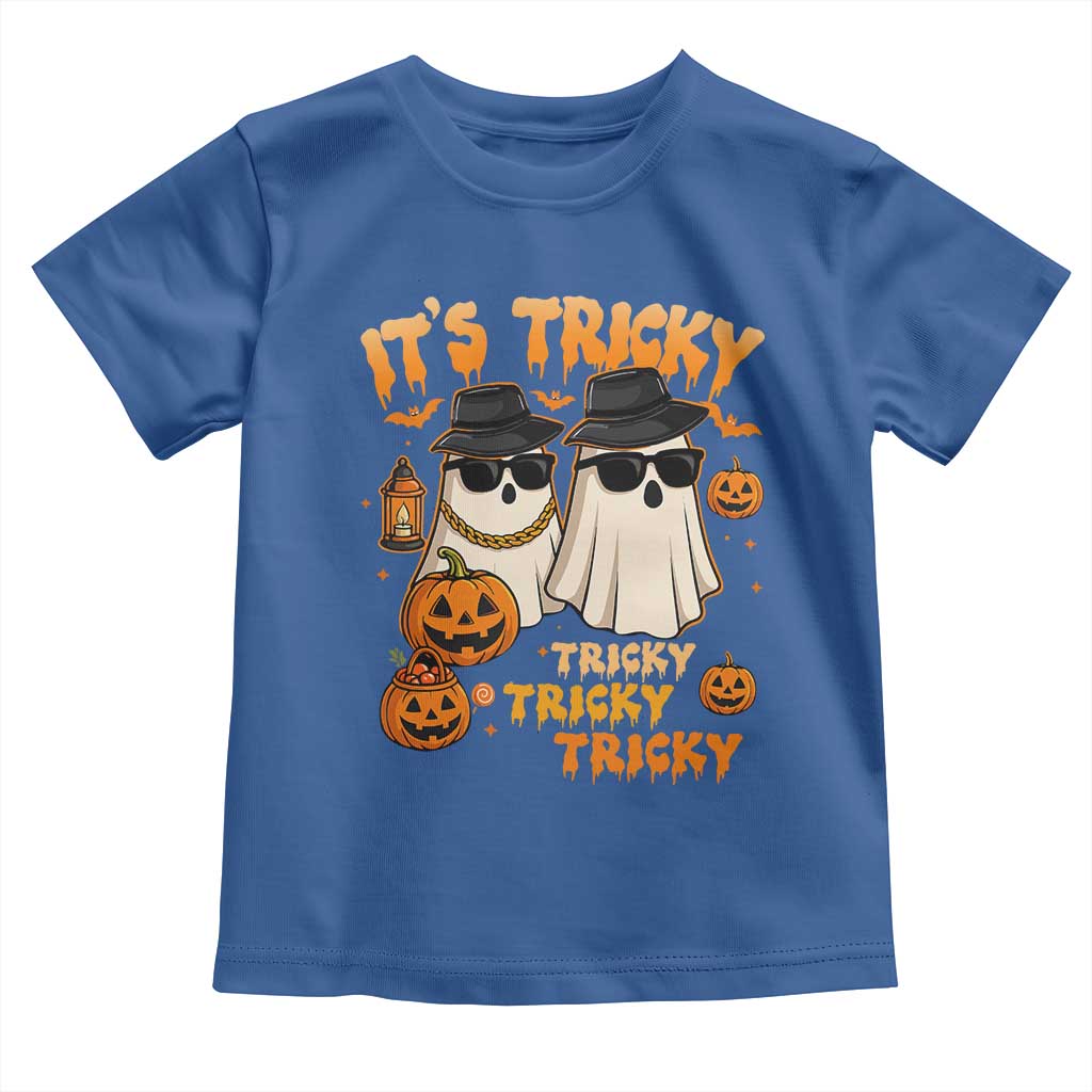 Funny Ghost Toddler T Shirt It's Tricky Tricky Tricky 90s Nostalgia Halloween Costume - Wonder Print Shop