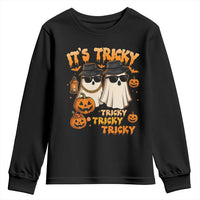 Funny Ghost Youth Sweatshirt It's Tricky Tricky Tricky 90s Nostalgia Halloween Costume - Wonder Print Shop
