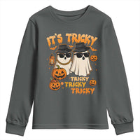 Funny Ghost Youth Sweatshirt It's Tricky Tricky Tricky 90s Nostalgia Halloween Costume - Wonder Print Shop