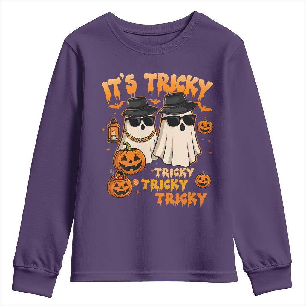 Funny Ghost Youth Sweatshirt It's Tricky Tricky Tricky 90s Nostalgia Halloween Costume - Wonder Print Shop