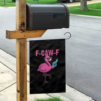 Funny F-Caw-F Flamingo Garden Flag Adult Humor - Wonder Print Shop