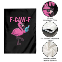Funny F-Caw-F Flamingo Garden Flag Adult Humor - Wonder Print Shop