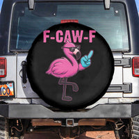 Funny F-Caw-F Flamingo Spare Tire Cover Adult Humor - Wonder Print Shop