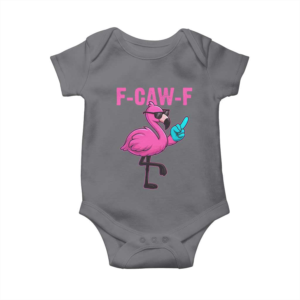 Funny F-Caw-F Flamingo Baby Onesie Adult Humor - Wonder Print Shop