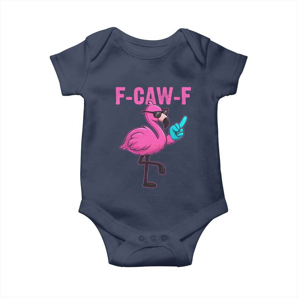 Funny F-Caw-F Flamingo Baby Onesie Adult Humor - Wonder Print Shop