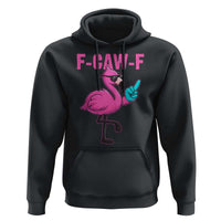 Funny F-Caw-F Flamingo Hoodie Adult Humor - Wonder Print Shop