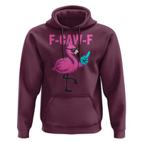 Funny F-Caw-F Flamingo Hoodie Adult Humor - Wonder Print Shop