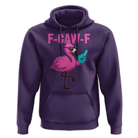 Funny F-Caw-F Flamingo Hoodie Adult Humor - Wonder Print Shop