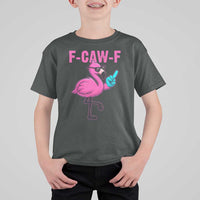 Funny F-Caw-F Flamingo T Shirt For Kid Adult Humor - Wonder Print Shop